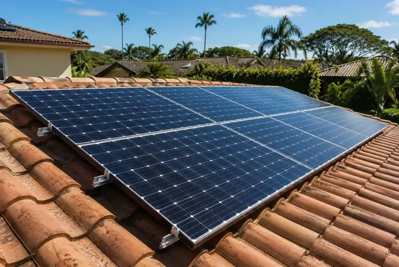 Installation de panneaux solaires au Ferré
